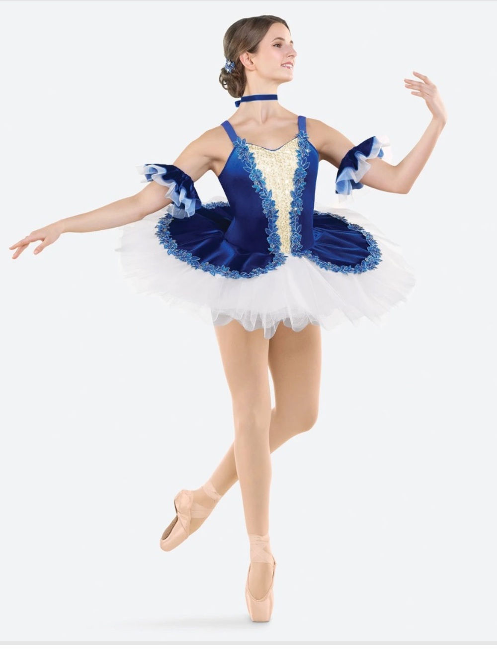 Revolution Blue White and Gold Ballet Tutu Costume for Kids